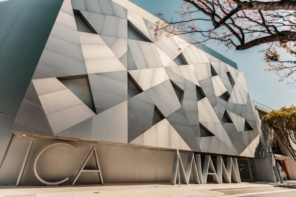 Exterior of the Institute of Contemporary Art Miami (ICA Miami) with modern geometric architecture, representing Miami’s cultural and artistic renaissance
