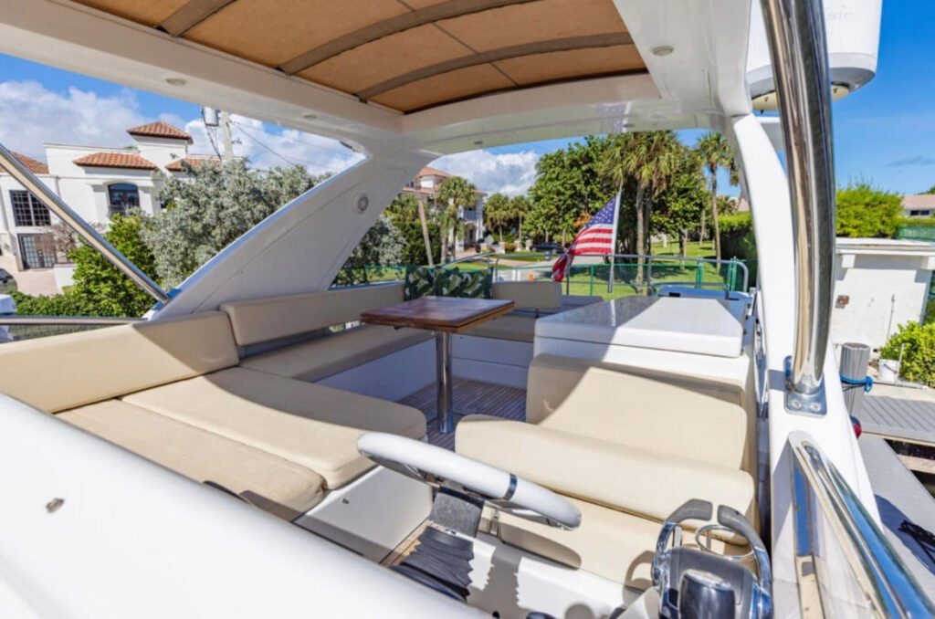 Azimut 54 Flybridge flybridge seating luxury yacht Miami